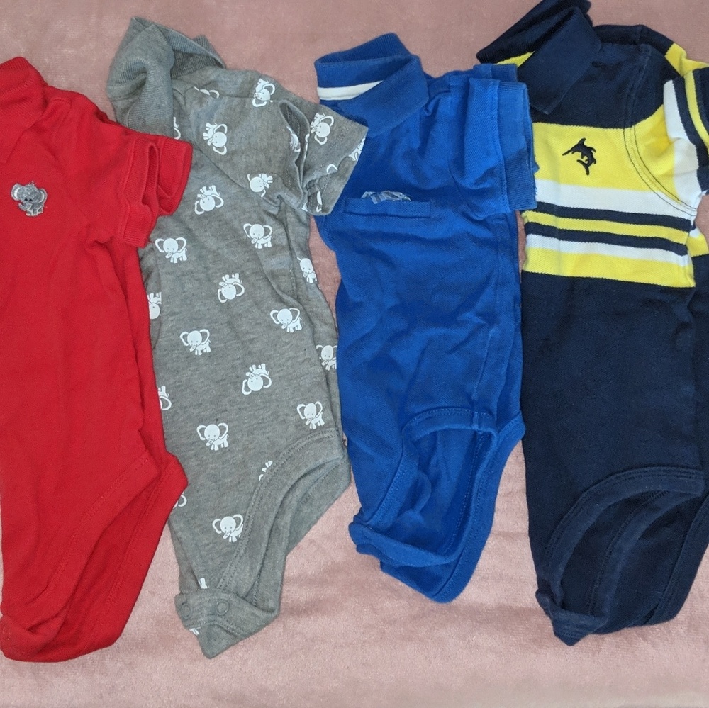 Boys 6-9 month polo onesie bundle!